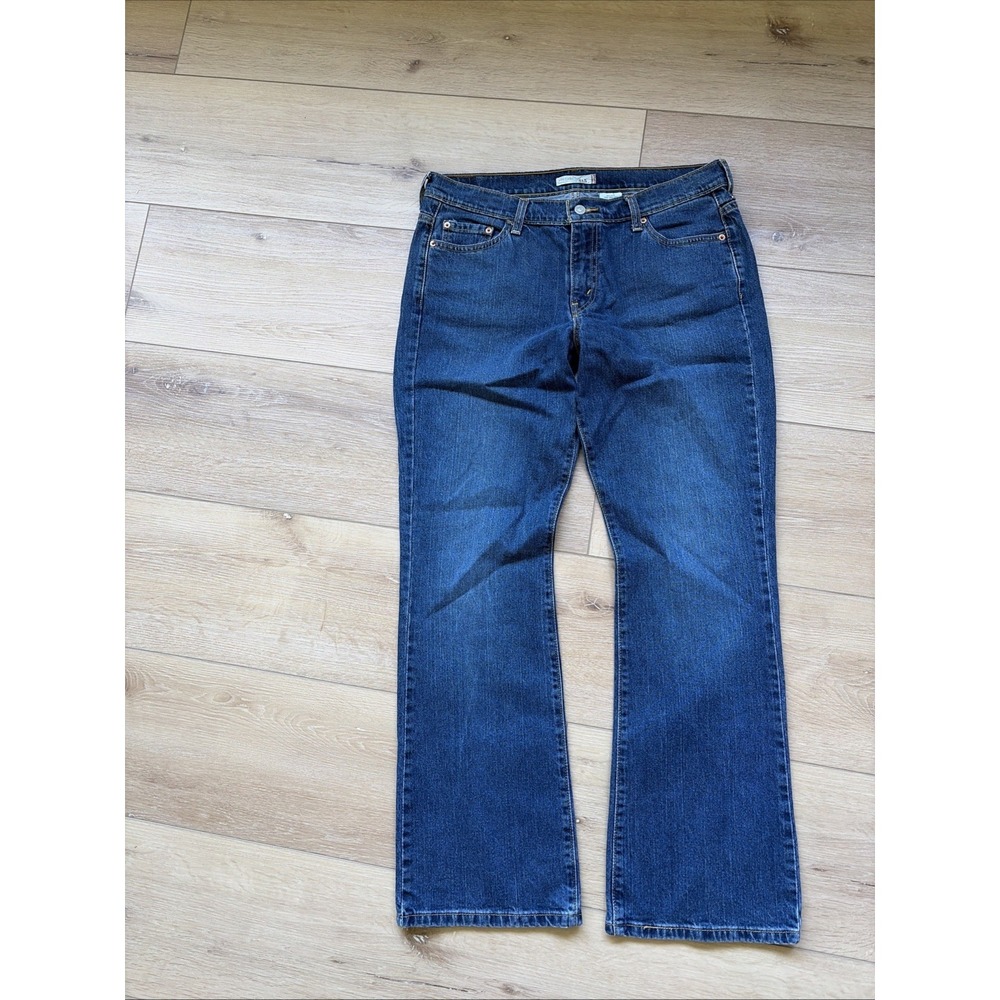 Levis 515 Jeans Womens Size 14 Boot Cut Mid Rise Dark Wash Denim Stretch